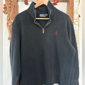 Polo Ralph Lauren Quarter Zip Black Sweater